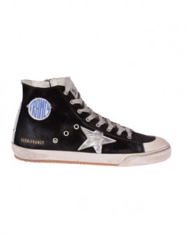 Men's Black Francy Bike Suede Upper Laminated Star #n#