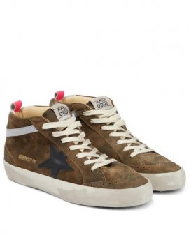 Women's Brown Mid Star Suede Sneakers