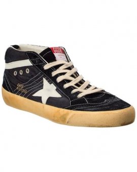 Men's Blue Midstar Nylon & Suede Sneaker