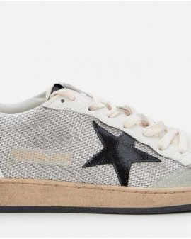 Men's Gray Low-top 'ball Star' Leather And Synthetic Sneakers