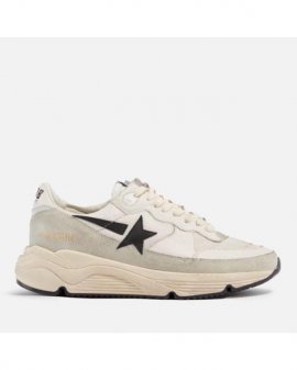 Women's White Golden Goose Running Leather, Suede And Mesh Sneakers