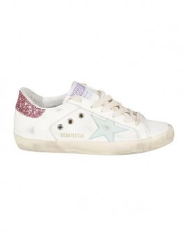 Women's White Super-star W/ Print Star Sneakers