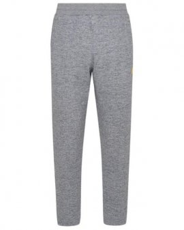 Men's Heather Gray Cotton And Elastane Star Pants