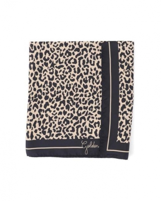 Women's Black Animalier Foulard With Logo