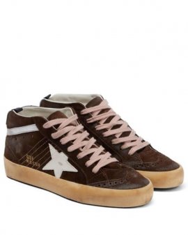 Women's Brown Mid Star Suede Sneakers