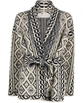 Women's Black Crystal-embellished Wool Cardigan