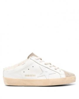 Women's White Super-star Sabot Lace-up Sneakers