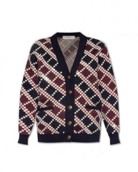 Women's Black Patterned Cardigan