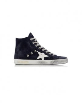 Women's Blue Francy Suede High-top Sneakers