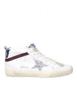 Women's Mid Star Sneakers In White Leather