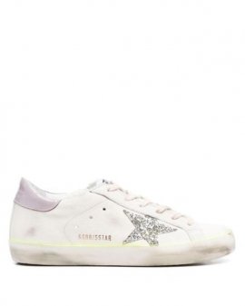Women's White Superstar Distressed-effect Sneakers