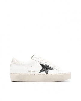 Women's White Hi Star Leather Upper Cocco Printed Leather Star And Heel