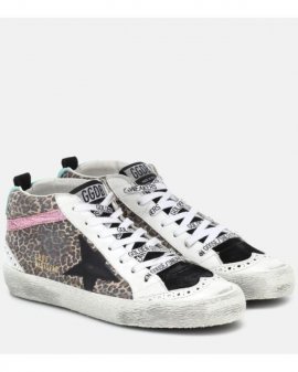 Women's Mid Star Leopard-print Sneakers