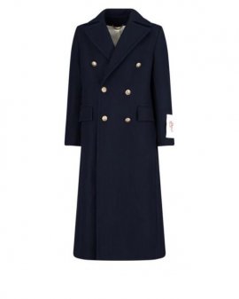 Men's Blue Double-breasted Coat