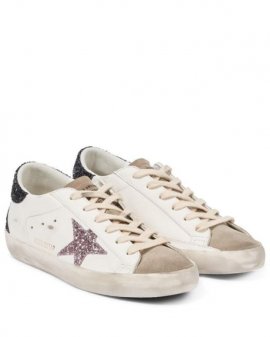 Women's White Super-star Leather Sneakers