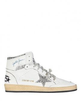 Women's White Sky Star Leather High-top Sneakers