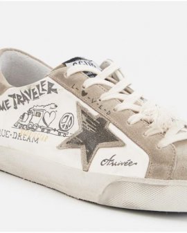 Men's White Low-top 'super Star' Leather Sneakers