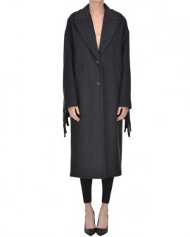 Women's Black Bertina Wool Coat