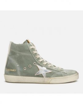 Women's Green Francy Suede Hi-top Sneakers