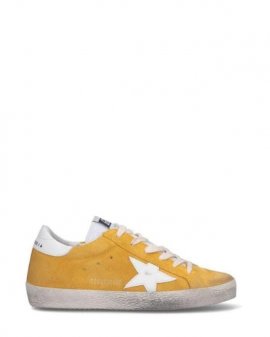 Women's Yellow Super-star Lace-up Sneakers