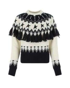 Women's Black Multicolor Alpaca Blend Deidra Sweater Nd