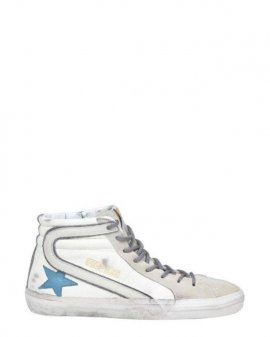 Men's White Slide High-top Sneakers