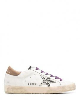 Women's White Super-star Lace-up Sneakers
