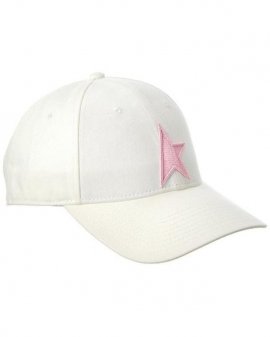 Men's White Embroidered Star Baseball Cap