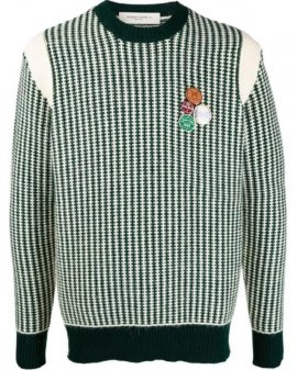 Men's Green Journey Collection Detachable-pins Sweater
