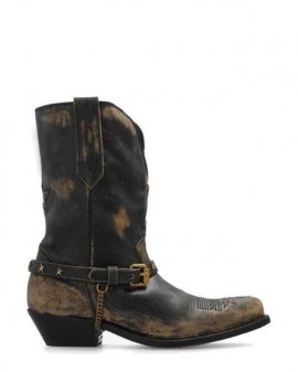 Women's Black Wish Star Cowboy Boots