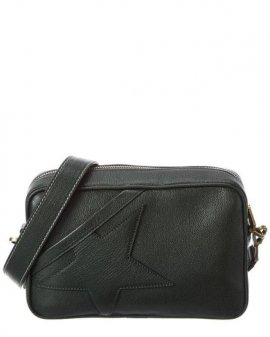 Women's Black Star Leather Shoulder Bag