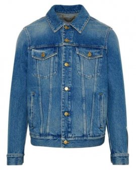 Men's Blue Buttoned Denim Jacket