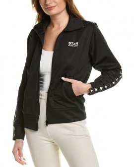 Women's Black Stars Zip Track Jacket