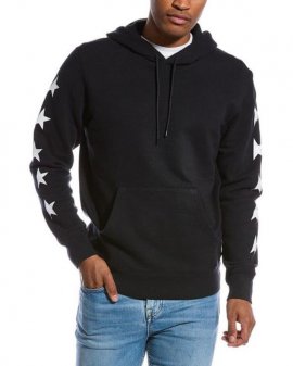 Men's Black Star Print Hoodie