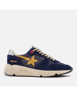 Men's Blue Golden Goose Running Suede And Mesh Sneakers