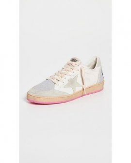 Women's White Ball Star Nappa Upper Suede Toe Star Sneakers