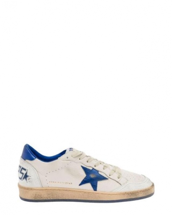 Men's Ball Star And Blue Leather Sneaker Man