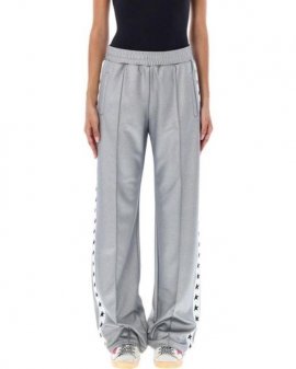 Women's Gray Logo-tape Elasticated Waistband Pants