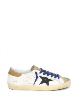 Men's Blue Super-star Leather Sneakers