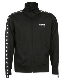 Men's Black Star Zipped Track Jacket