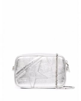 Women's White Mini Star Metallic Crossbody Bag