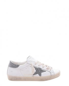 Women's White Leather Lace-up Sneakers