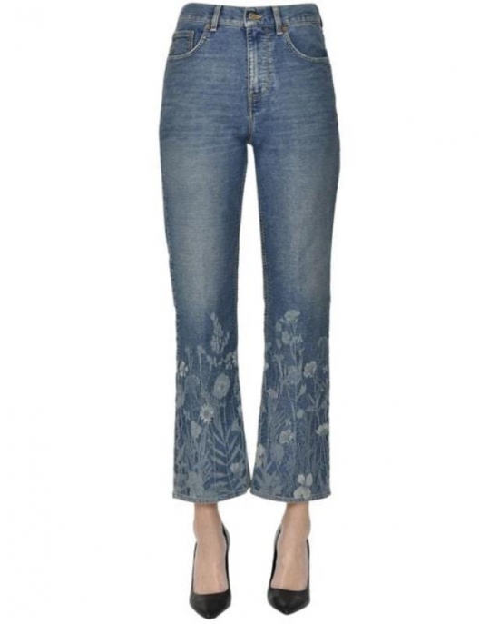 Women's Blue Deryn New Cropped Jeans
