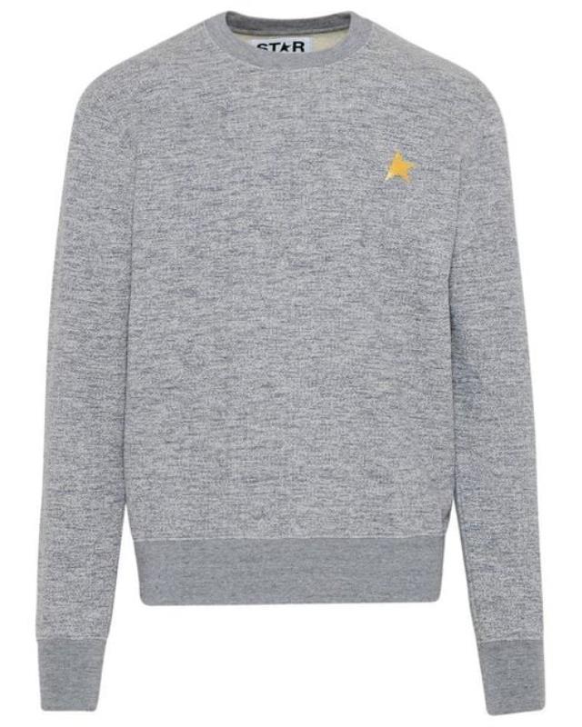 Men's Melange Gray Archibald Star Collection Sweatshirt With Gold Star On The Front