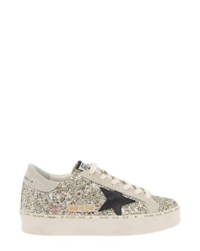 Women's Woman's Hi Star Glittered Leather Sneakers