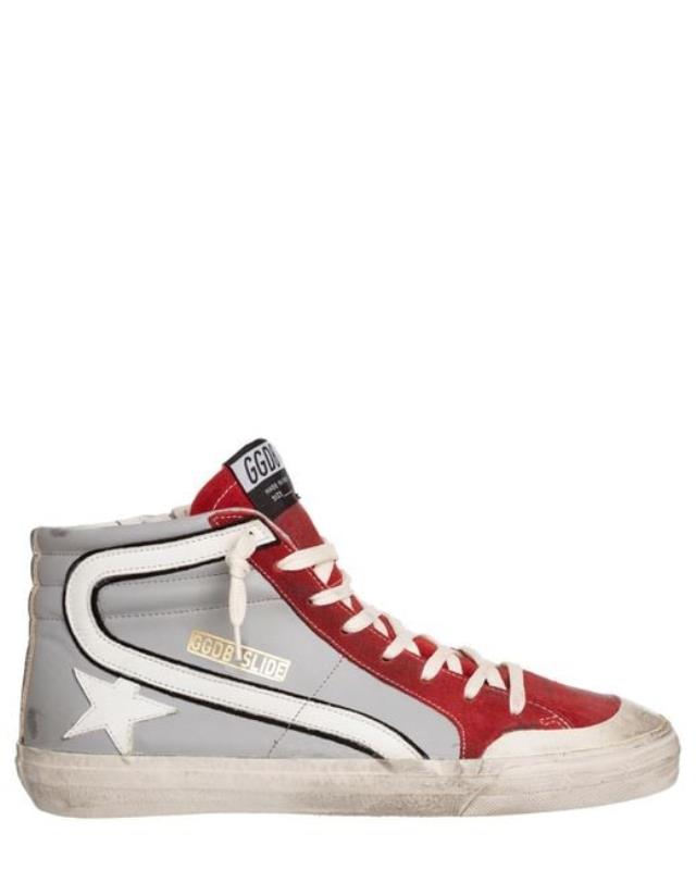 Men's Pink Slide High-top Sneakers