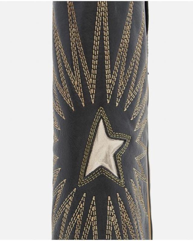 Women's Gray Wish Star Leather Cowboy Boots