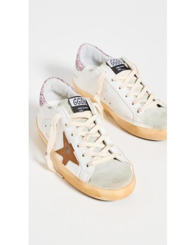 Women's White Super-star Leather Upper Vintage Leather