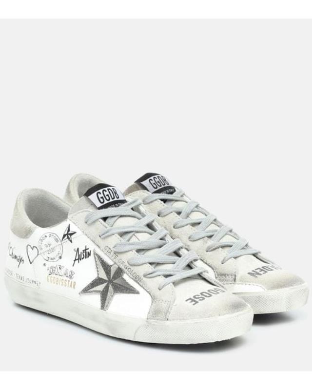 Women's White Superstar Leather Sneakers