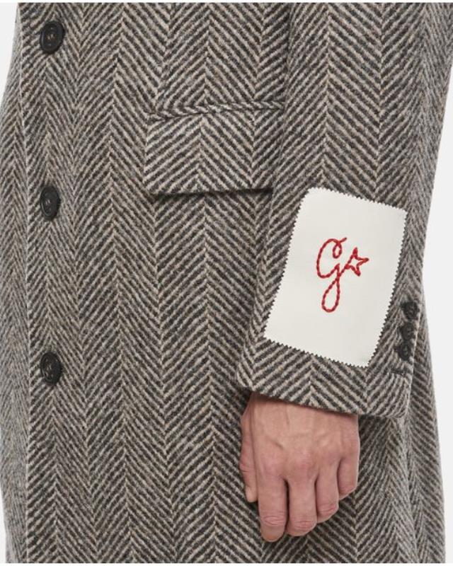 Men's Gray Single-breasted Virgin Wool Coat